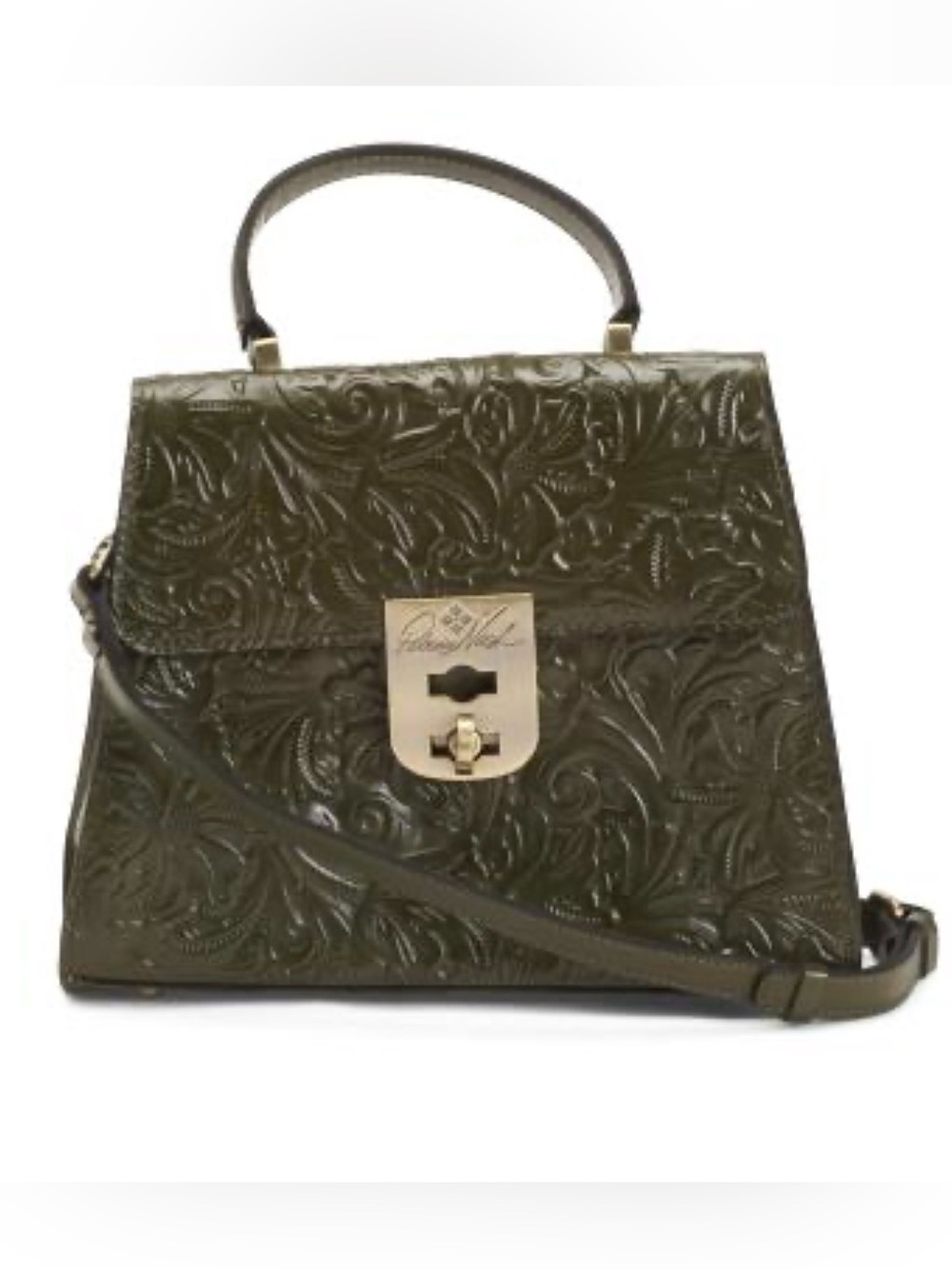 Patricia Nash green italian tooled leather purse